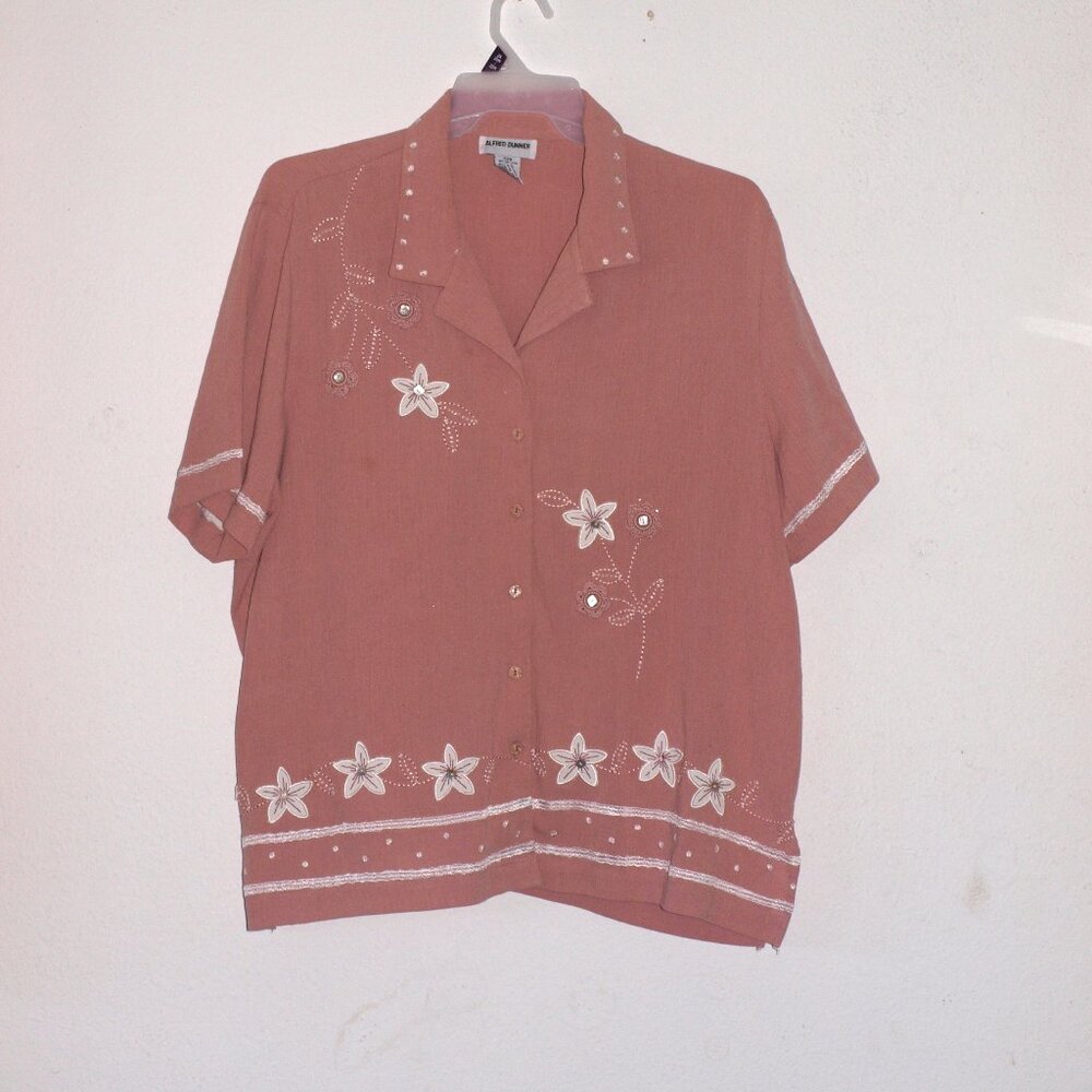 Alfred  Dunner Women's Short Sleeve Blouse Size 22W